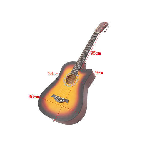 38" Full Size Acoustic Guitar – Wooden Beginner Guitar for Adults & Teens