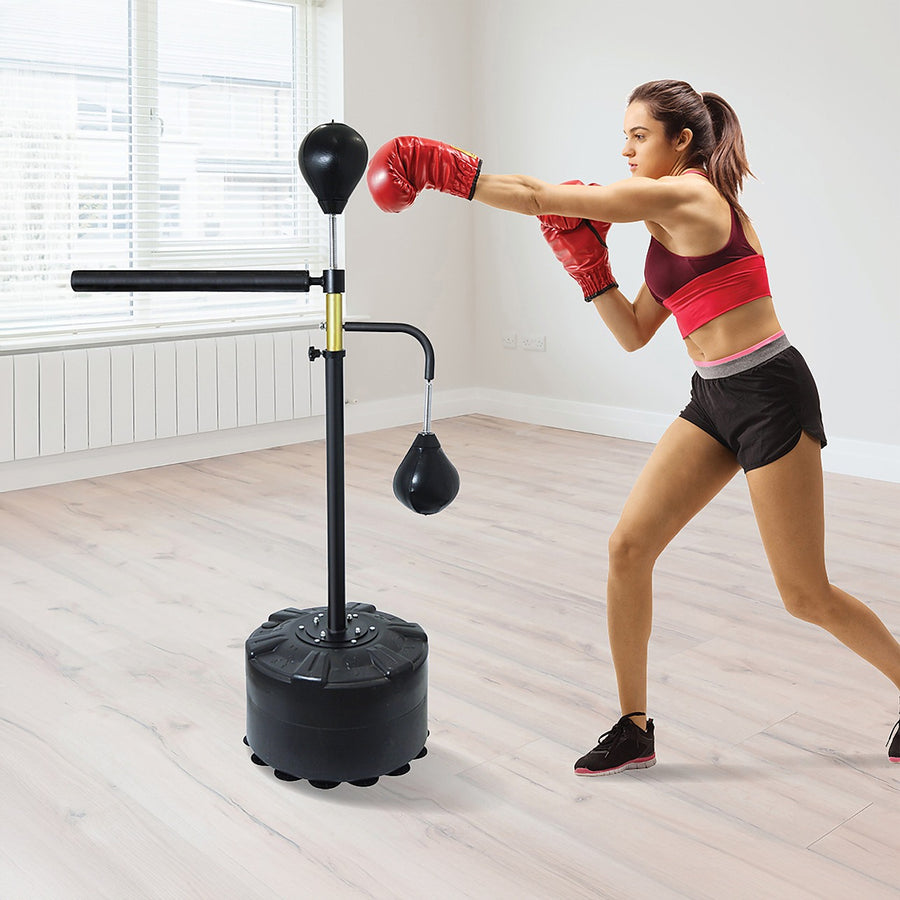 Free Standing Punching Bag with 360° Reflex Speedball