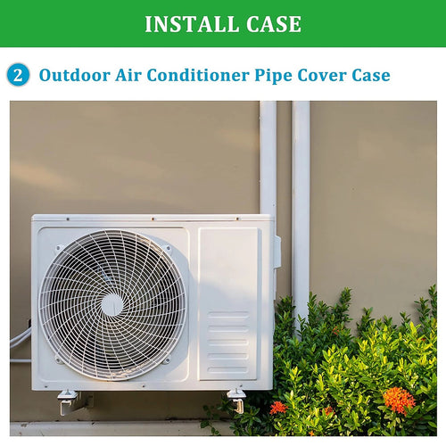 4.8m Mini Split AC Line Set Cover Kit – PVC Duct for Central Air Conditioner
