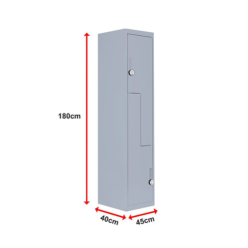 Multipurpose Locker – Grey Dual L-Shaped Door with 4-Digit Combination Lock