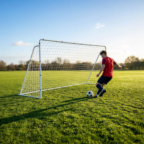 3.6x1.8m Portable Soccer Goal – Steel Frame Football Net for Training & Backyard Play