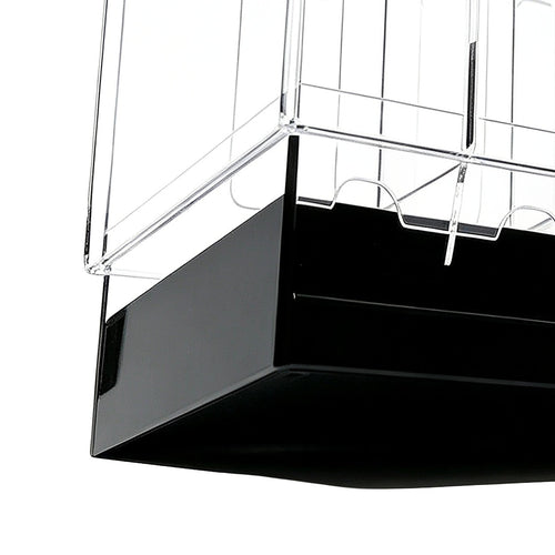 6 Slot Booster Pack Dispenser Acrylic Stackable Black Base