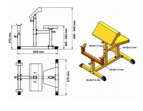 Preacher Curl Bench with Adjustable Oversized Arm Pad