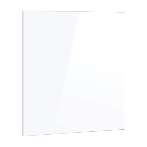 Toughened 90 x 70cm White Glass Kitchen Splashback