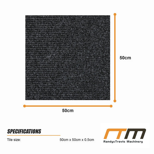 5m² Black Carpet Tiles Set – Commercial & Home Flooring for Office, Retail & Living Areas