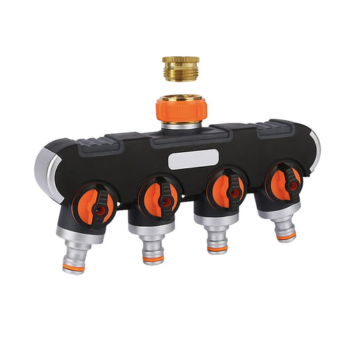 4 Way Garden Hose Splitter Tap – Water Irrigation Distributor Valve