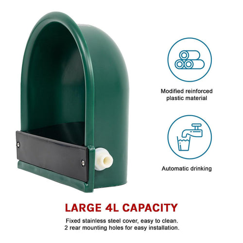 4L Water Trough Bowl with Automatic Float Valve 