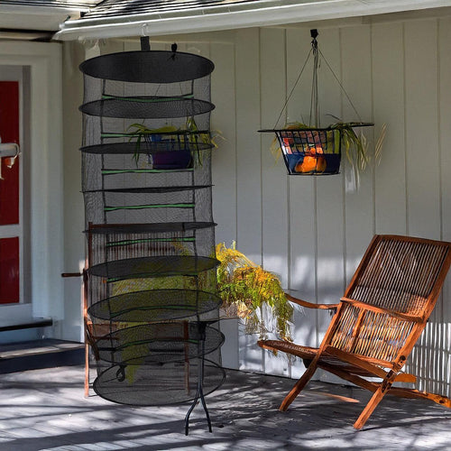 Herb Drying Rack Net 8 Layer Dryer Mesh Hanging Dryer Rack Zipper Dry Rack