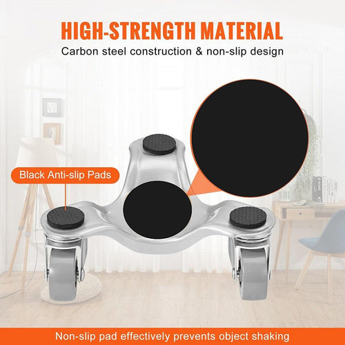 4 X All-purpose Dolly Metal Heavy Duty Furniture Mover Slider Set 