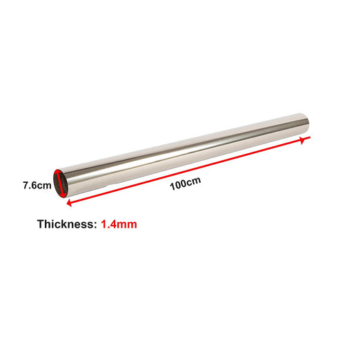 Universal 76mm Polished Stainless Steel Exhaust Intake Pipe Fitting