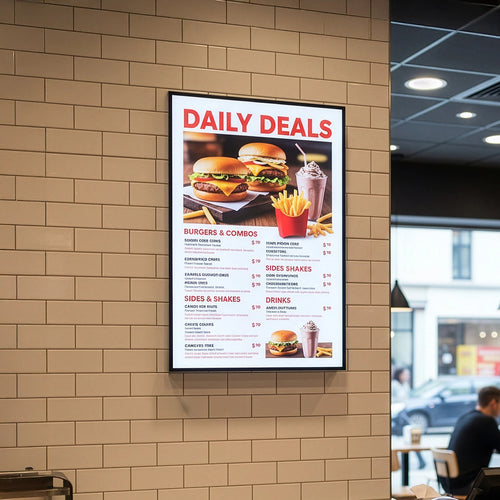 A1 LED Slim Advertising Lightbox Sign – Wall-Mounted Poster Board Menu Display Frame