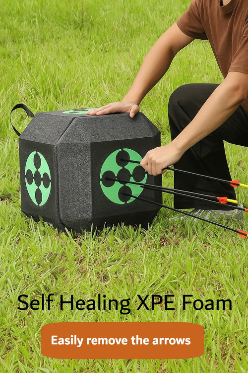 Archery 3D Dice Target Cube Reusable 18 Sides 23CM Self Healing XPE Foam Target