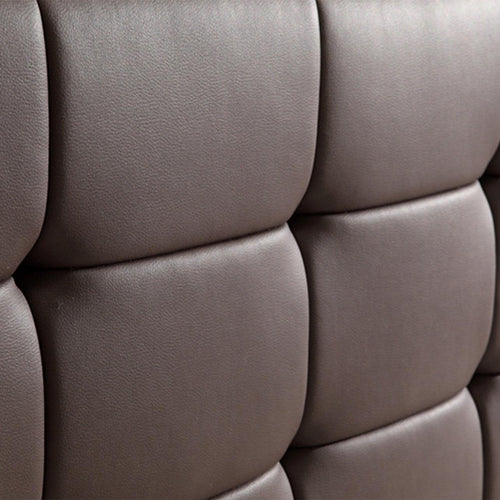 Double Brown PU Leather Deluxe Bed Frame