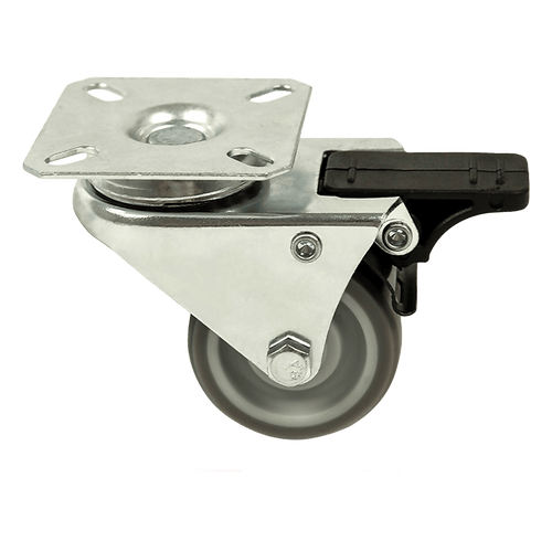 4 x 2" Heavy Duty Swivel Double Wide Castor Wheels Trolley 50mm Furniture Rubber With Brake