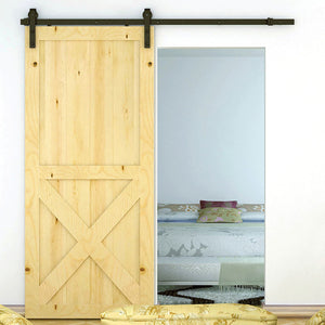 Black Sliding Barn Door Hardware 1.8M 