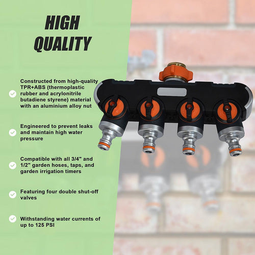 4-Way Water Distributor Garden Irrigation