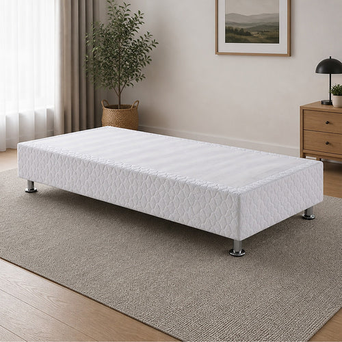 Single Bed Base with Slats & Cover – Sturdy Ensemble Frame