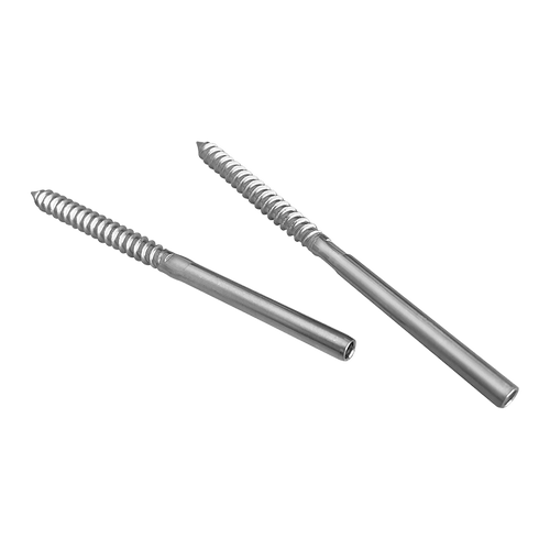 Stainless Steel DIY Rope Balustrade Kit 3.2mm Swage 2 x Lag Screw Term - 10 pack