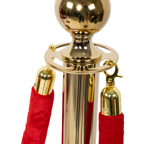 4 x Queue Barriers + 3 Ropes Exhibition Crowd Control Bollards