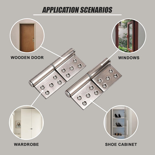 Lift Off Rising Butt Door Hinges Pair for Screen Doors