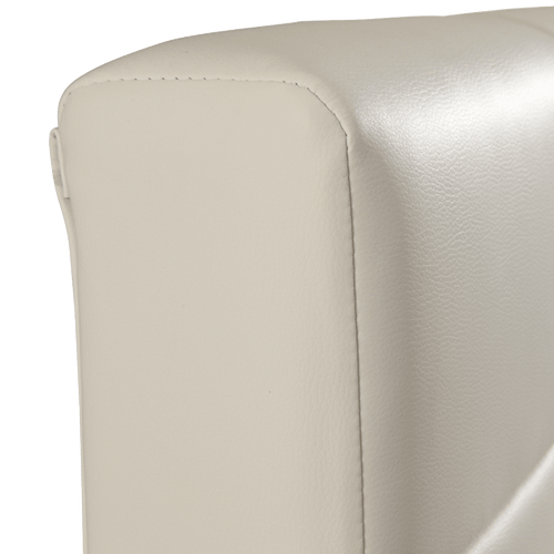 Queen White PU Leather Deluxe Bed Frame