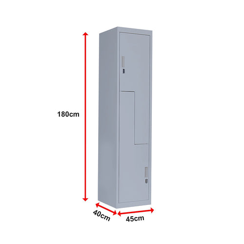 Multipurpose Locker – Grey Dual L-Shaped Door with Padlock-operated