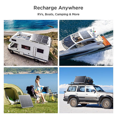 50W 12V Monocrystalline Solar Kit – Compact PV Charger Panel for Off-Grid & RV