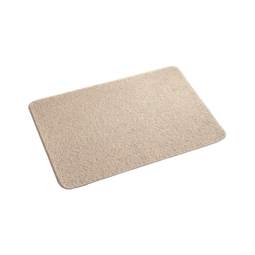Non Slip Shower Mat 2 Pack Fast Draining PVC Bathroom Mats Beige & Grey