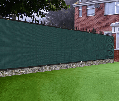 20m x 2m Fence Windscreen Privacy Screen Shade Cover Dark Green Fabric Mesh Garden