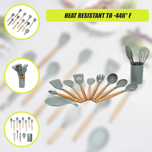 13x Kitchen Utensils for Cooking Baking Silicone Set