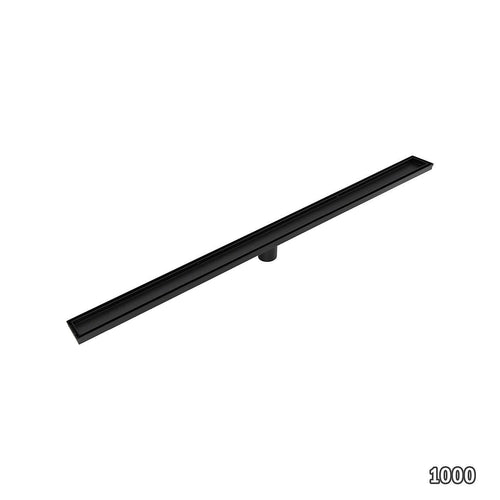 100cm Tile Insert Black Grate Drain w/Centre outlet Floor Waste 