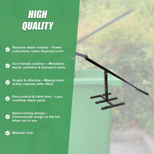 Manual Wheelie & Recycle Bin Compactor – Waste Crusher | Reduce Rubbish Volume