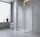 120x80cm Corner Frameless Shower Screen with Gunmetal Channel and Brass Hinges, Square Knob Handle