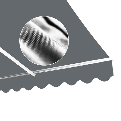 Automatic Retractable Awning 3x2.5m - Grey Outdoor Wall Sunshade
