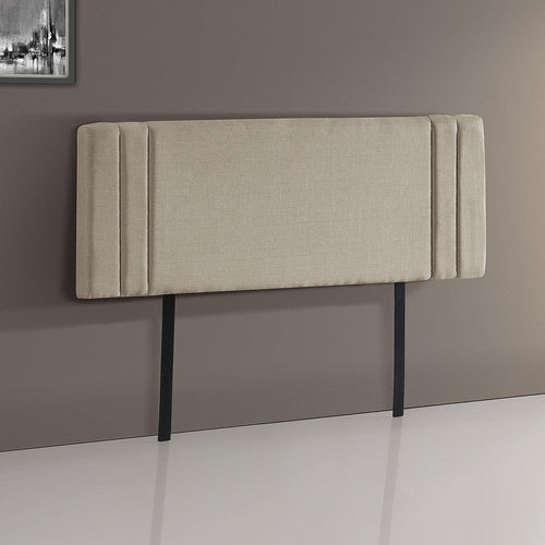 Beige Linen Fabric Double Deluxe Headboard Bedhead