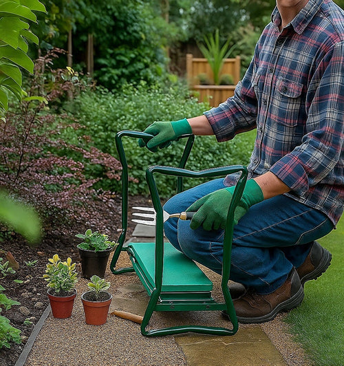 Garden Seat Folding Kneeler Bench Kneeling Soft Eva Pad