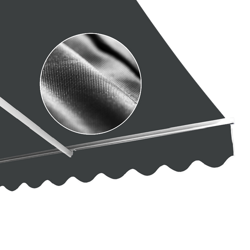 Automatic Retractable Awning 5x2.5m - Grey Outdoor Wall Sunshade