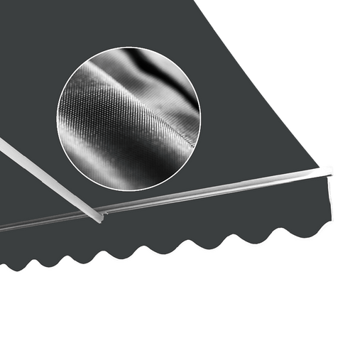Automatic Retractable Awning 5.0 x 3.0m - Grey Outdoor Wall Sunshade