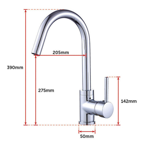 Kitchen Mixer Tap Faucet for Basin Laundry Sink in Chrome