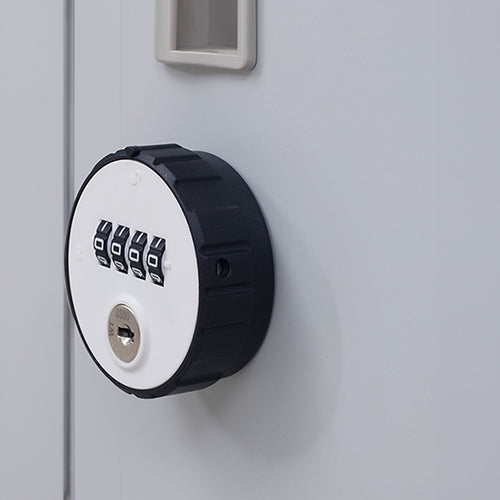 2-Door Metal Locker Cabinet in Grey – 4-Digit Combination Lock