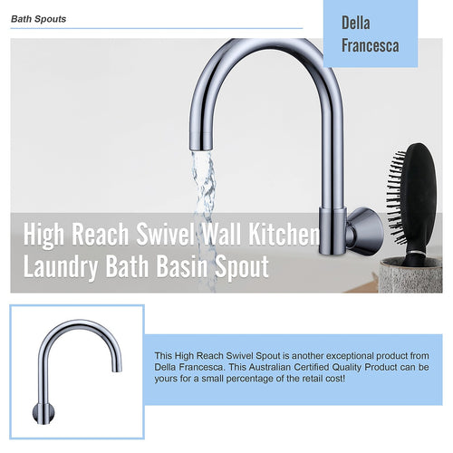 High Reach Swivel Wall Kitchen Laundry Bath Basin Spout