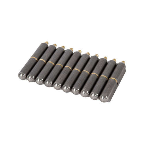 Bullet Hinges 100x16mm Greasable Weld-On 10 Pack with Pin
