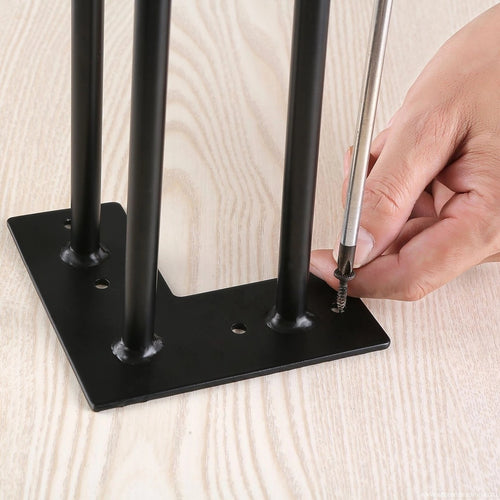 Industrial Hairpin Table Legs – Set of 4 Black 3-Rod Legs, 71cm High