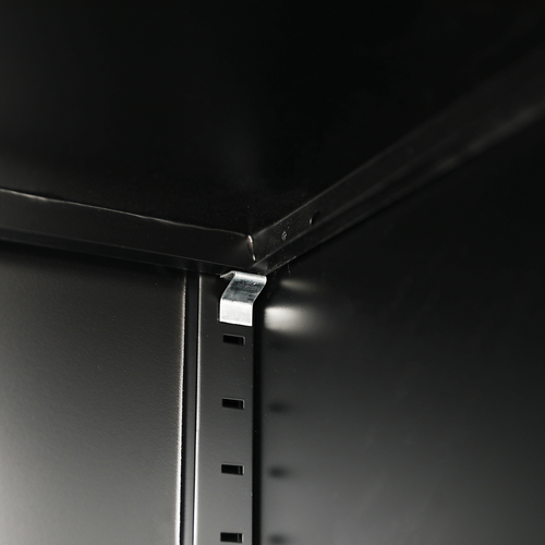 Single Door Metal Locker Cabinet - Black without Legs