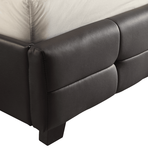 King Black PU Leather Deluxe Bed Frame