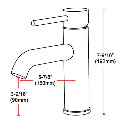  Basin Mixer Tap Faucet -Kitchen Laundry Bathroom Sink 