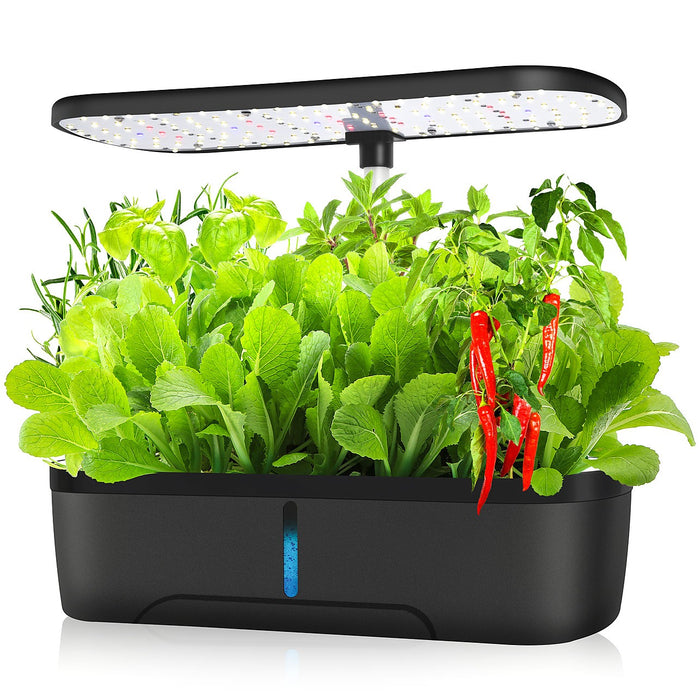 Hydroponics Growing System Indoor Germination Kit 12 Pods Home Gardening LED