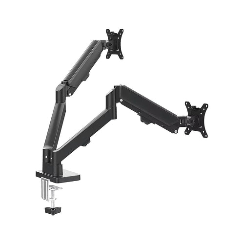 Dual Arm Monitor Desk Mount Bracket 17–32 Inch Spring Assisted Full Motion