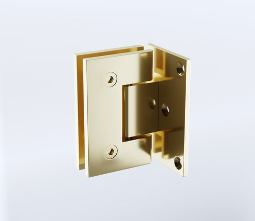 90cm Frameless Swing Bath Screen with Brushed Gold Hardware