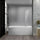 180° CHROME Pivot Door 6mm Safety Glass Bath Shower Screen By Della Francesca - 80 x 140cm